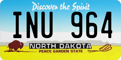ND license plate INU964