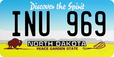 ND license plate INU969