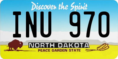 ND license plate INU970