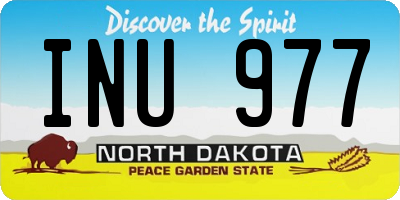 ND license plate INU977