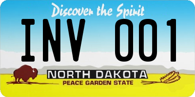ND license plate INV001