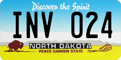 ND license plate INV024