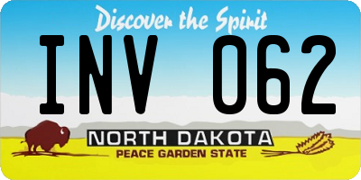 ND license plate INV062