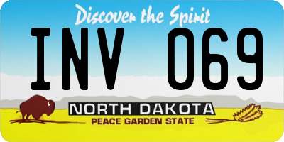 ND license plate INV069