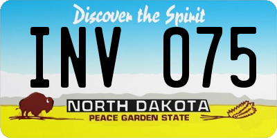 ND license plate INV075