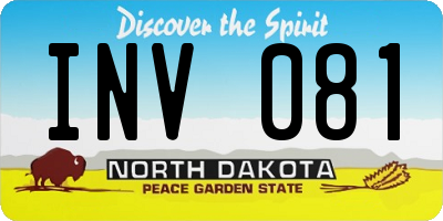 ND license plate INV081