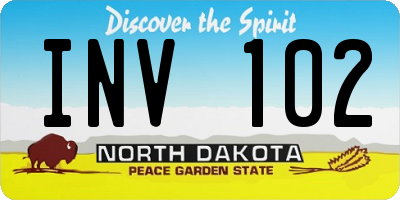 ND license plate INV102