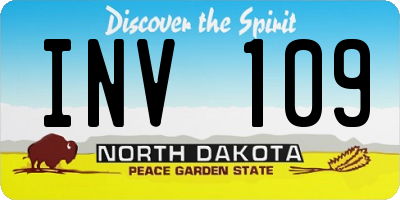 ND license plate INV109