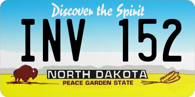 ND license plate INV152