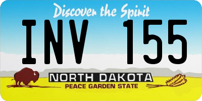 ND license plate INV155