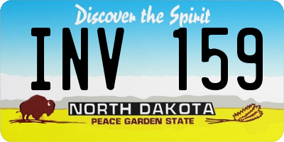 ND license plate INV159