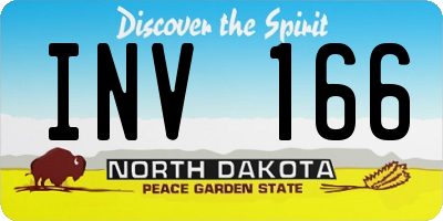 ND license plate INV166