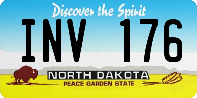 ND license plate INV176