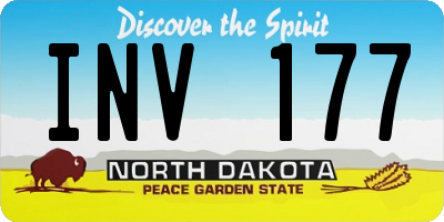 ND license plate INV177