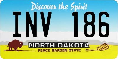 ND license plate INV186