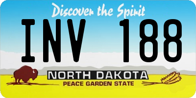 ND license plate INV188