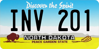 ND license plate INV201