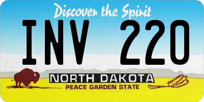 ND license plate INV220