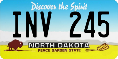 ND license plate INV245