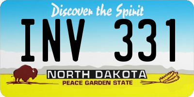 ND license plate INV331