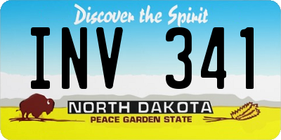ND license plate INV341