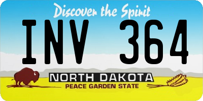 ND license plate INV364