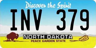 ND license plate INV379