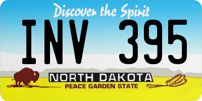 ND license plate INV395