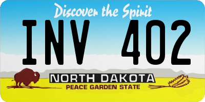 ND license plate INV402