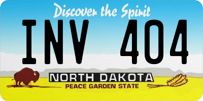 ND license plate INV404