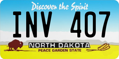 ND license plate INV407