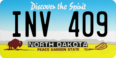 ND license plate INV409