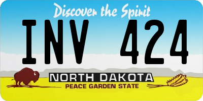 ND license plate INV424