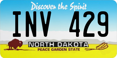 ND license plate INV429