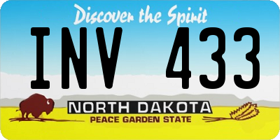 ND license plate INV433