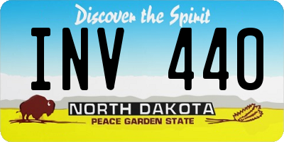 ND license plate INV440
