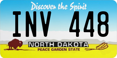 ND license plate INV448