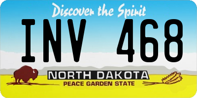 ND license plate INV468