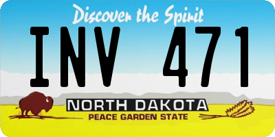 ND license plate INV471
