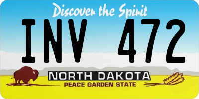 ND license plate INV472