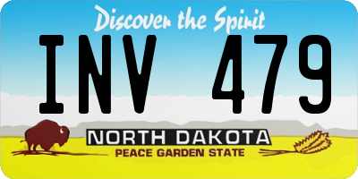 ND license plate INV479