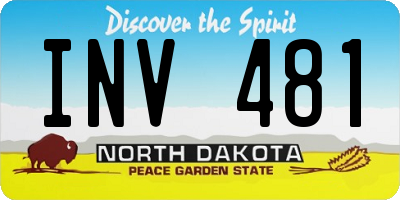 ND license plate INV481