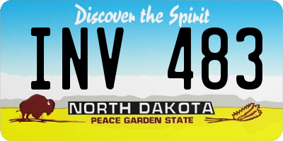 ND license plate INV483