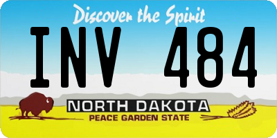 ND license plate INV484