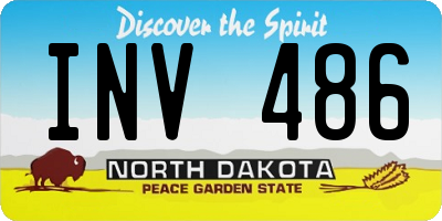 ND license plate INV486