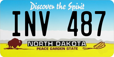 ND license plate INV487