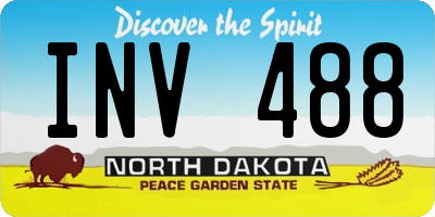 ND license plate INV488