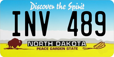 ND license plate INV489