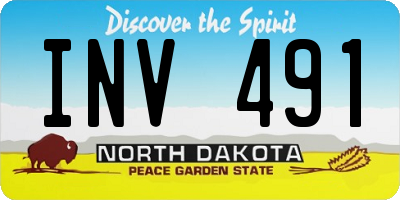 ND license plate INV491