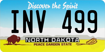 ND license plate INV499